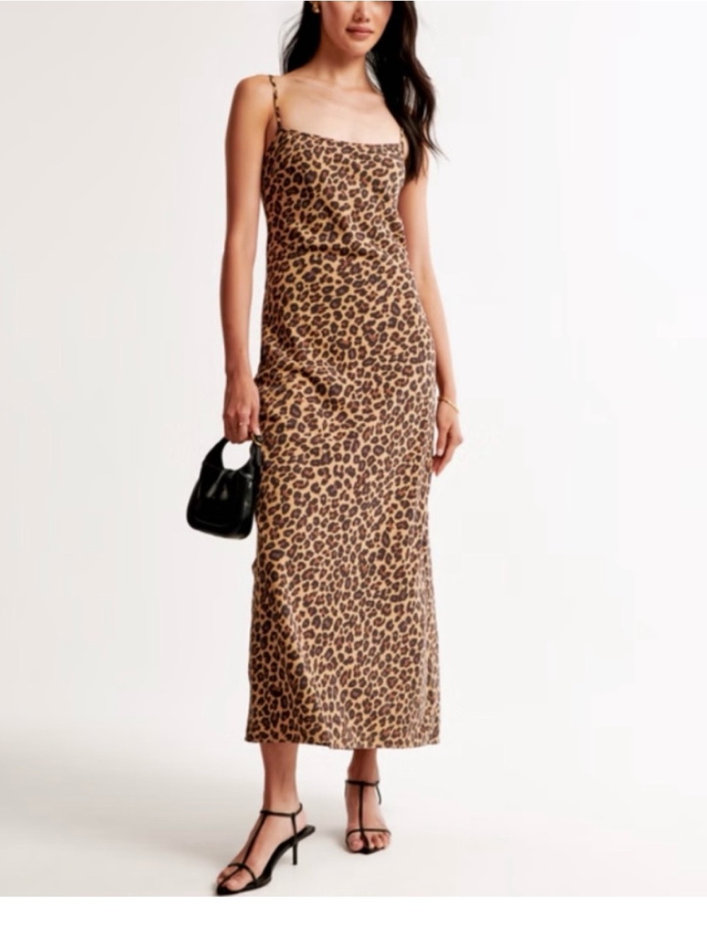 Abercrombie The A&F Julia Slip Maxi Dress in Leopard